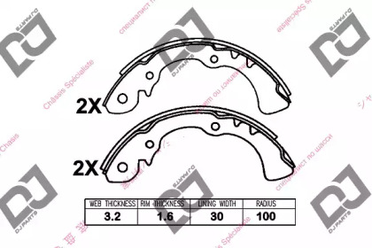 Комлект тормозных накладок DJ PARTS BS1172